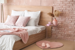 Blush pink bedroom