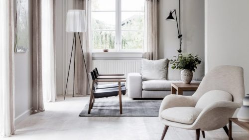 using white paints in living room
